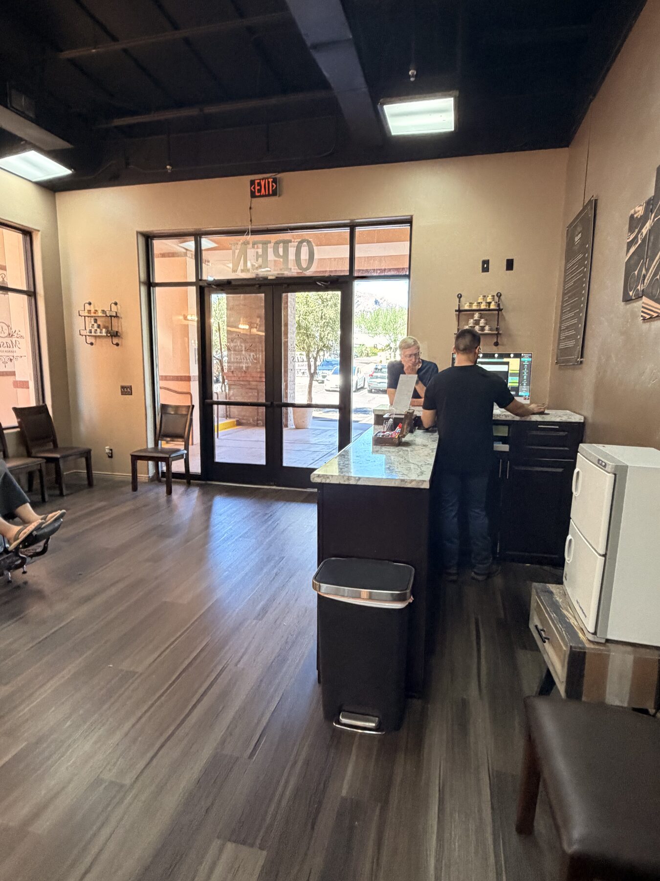 The front room at Masters Barber Lounge